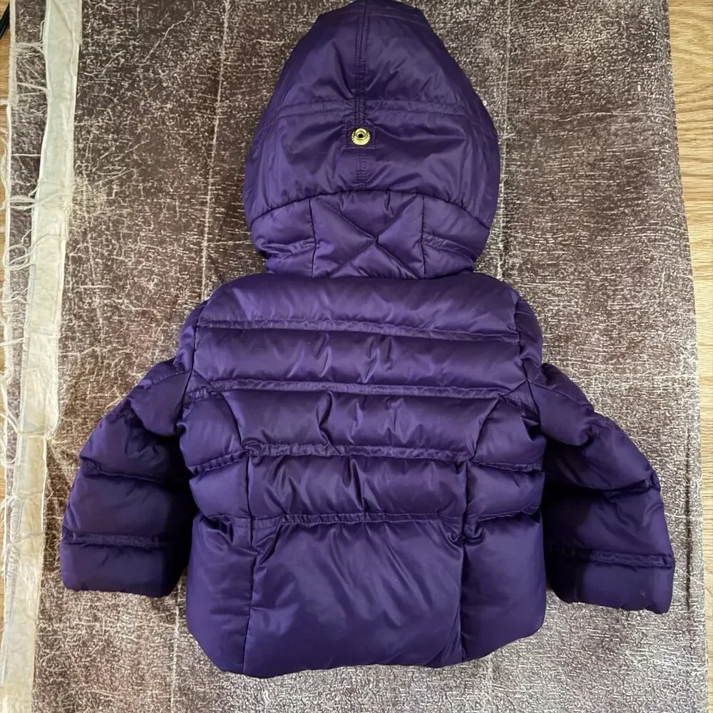 Baby Vintage Ralph Lauren Purple Gold The Gorham Down Puffer Coat Jacket Sz 9M